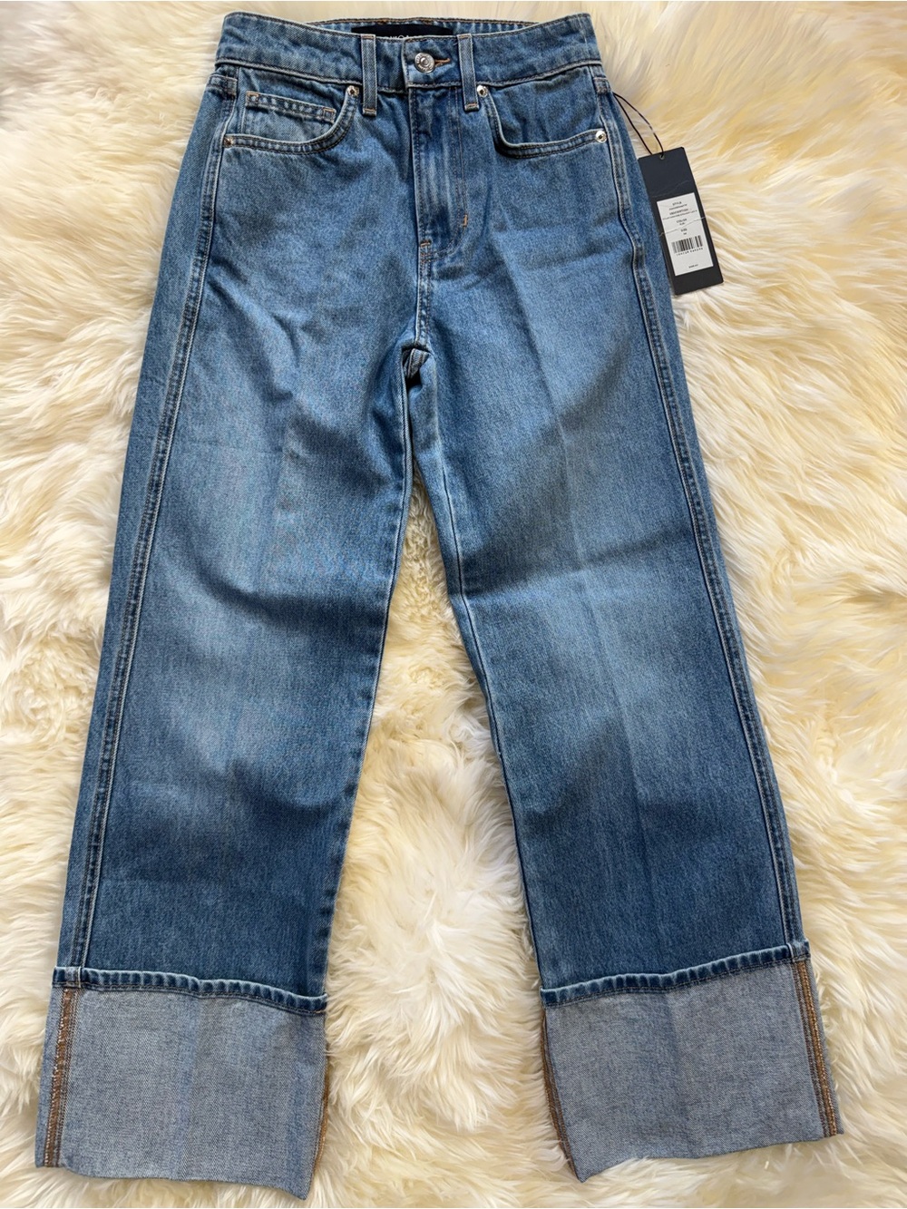 Veronica Beard Blue Straight-Leg Women's Jeans